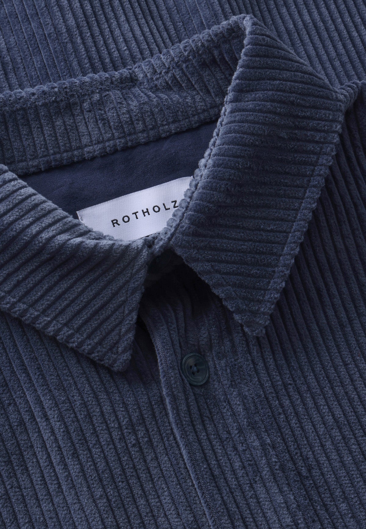 CORD SHIRT ORGANIC COTTON STONE BLUE - Moeon