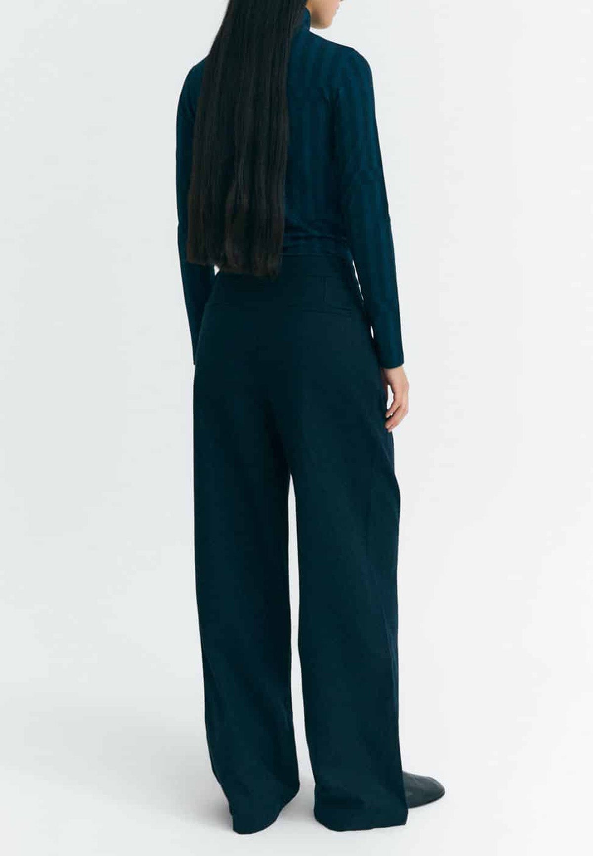DARK NAVY PAT PANTS - Moeon