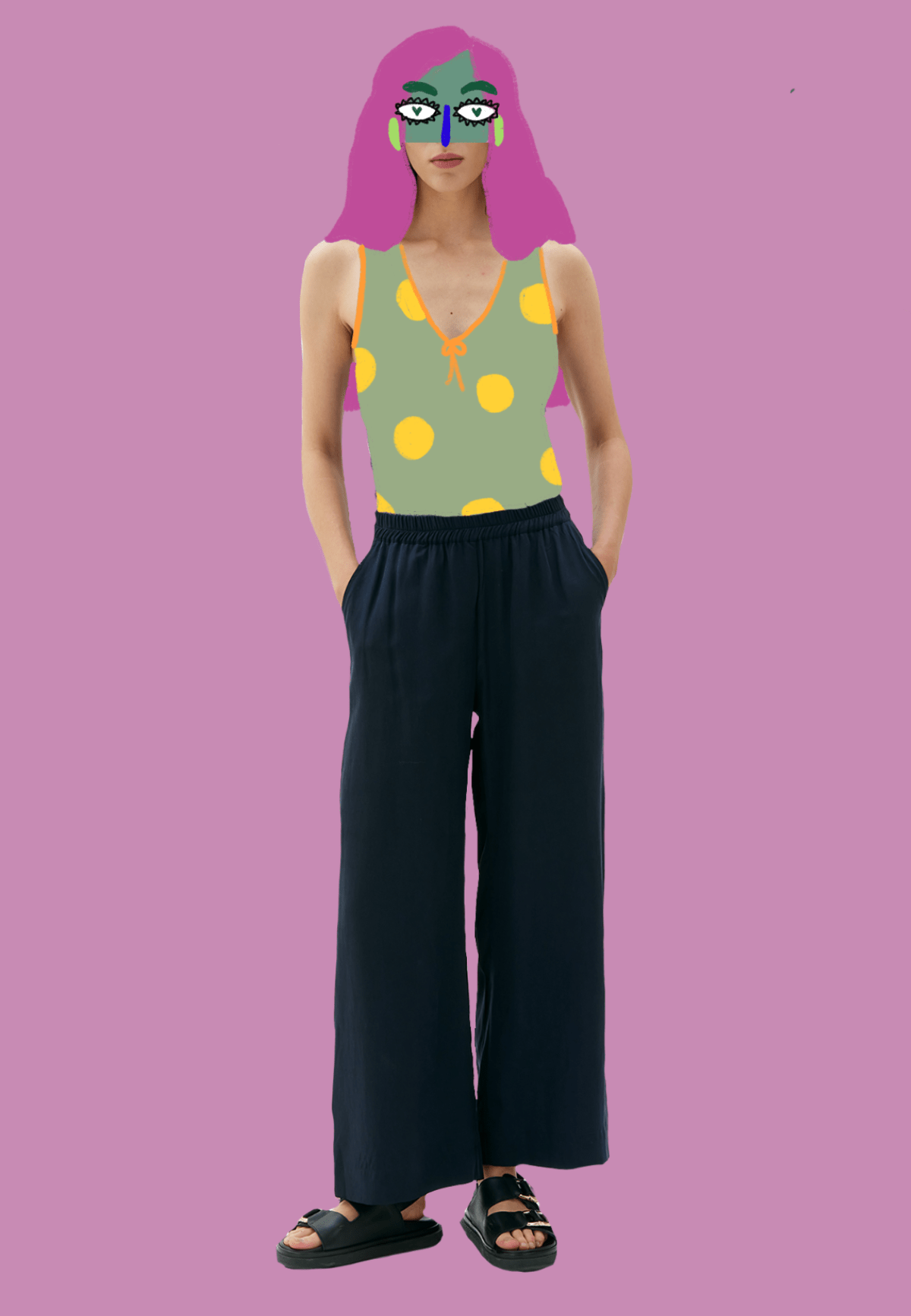 FLOWY TENCEL PANTS - Moeon
