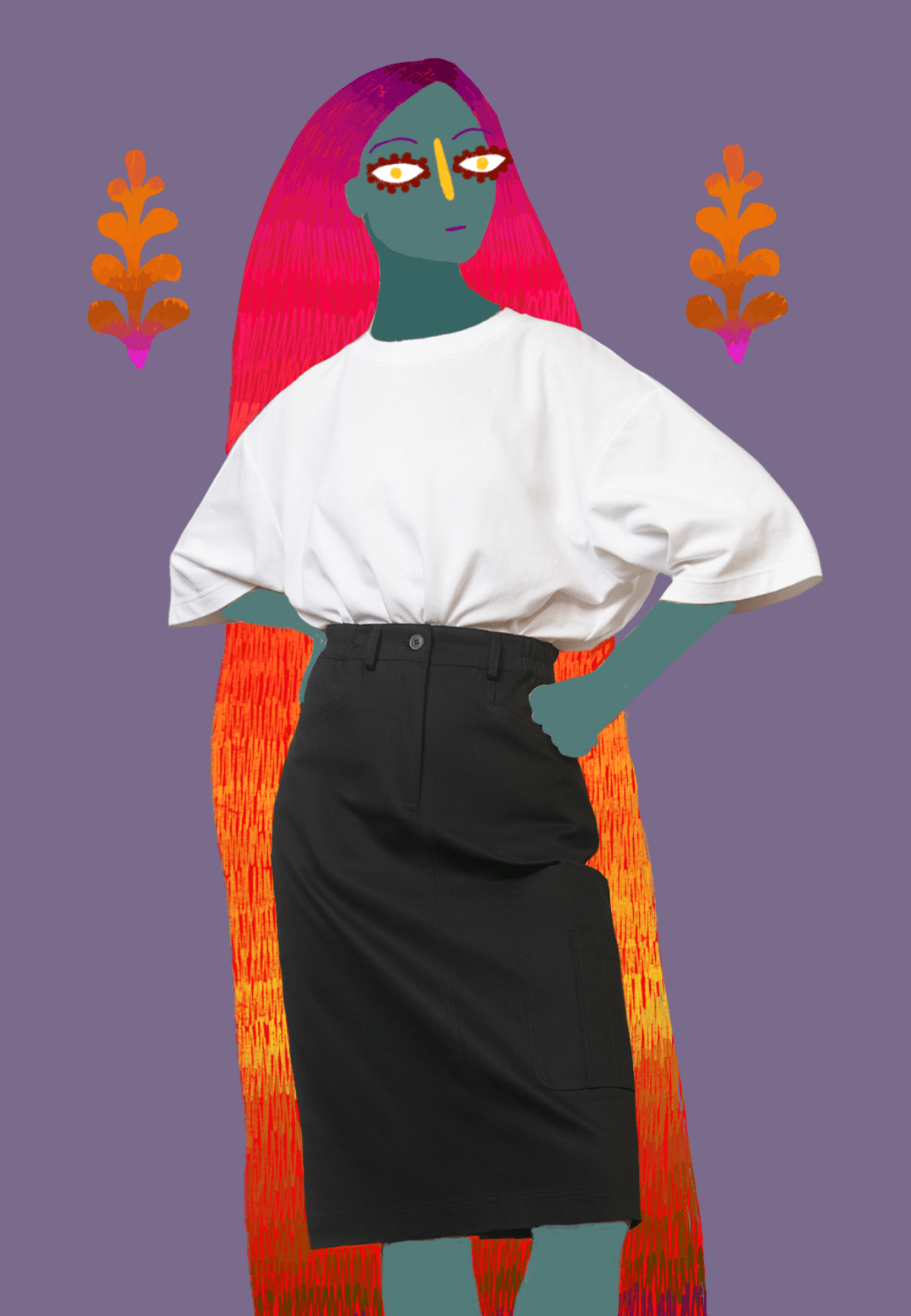 FUNCTIONAL MIDI SKIRT - Moeon
