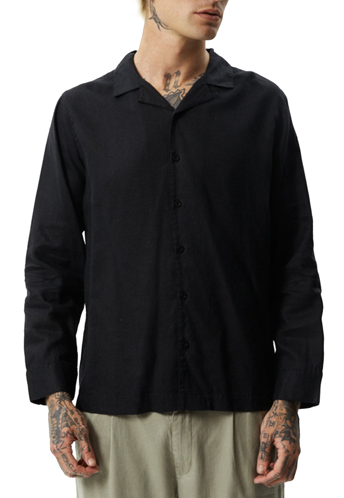 HEMP CUBAN LONG SLEEVE SHIRT - Moeon