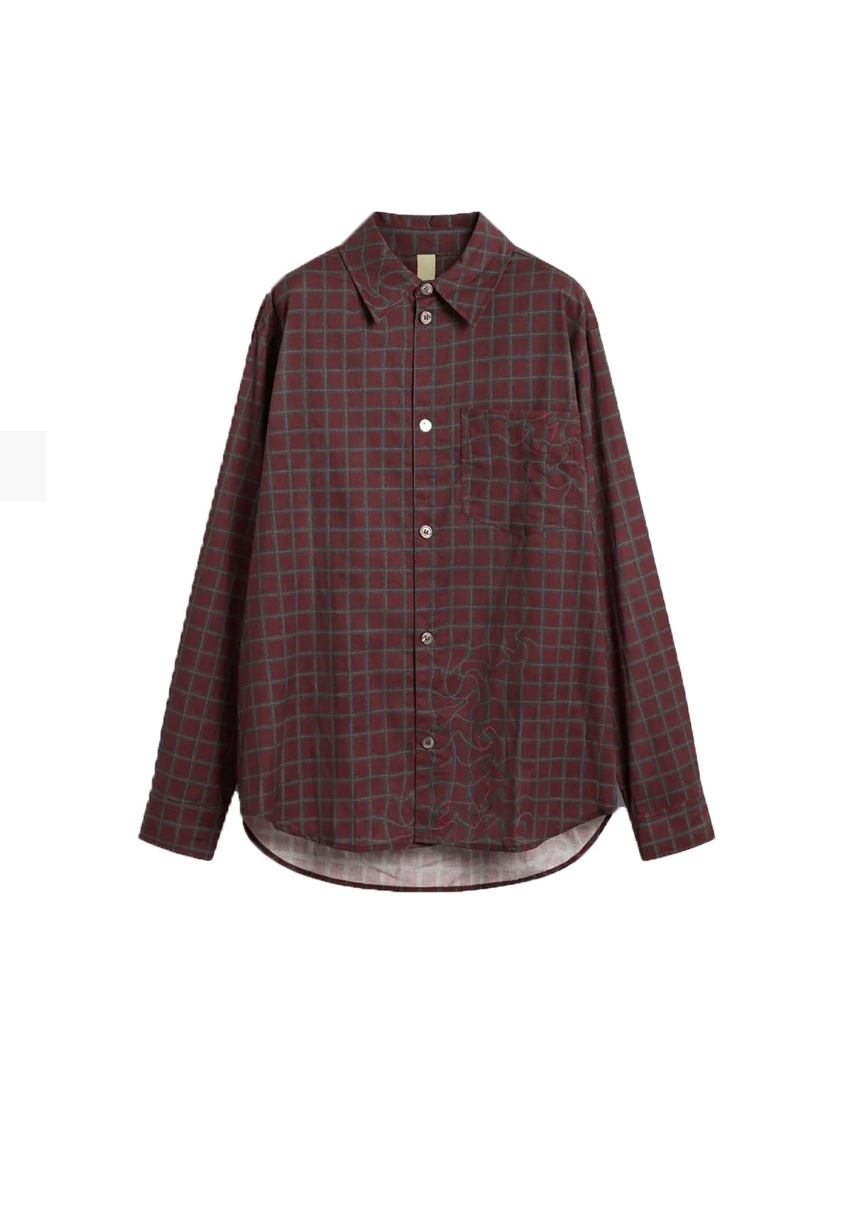 LAWRENCE BURGUNDY FLUID CHECK - Moeon