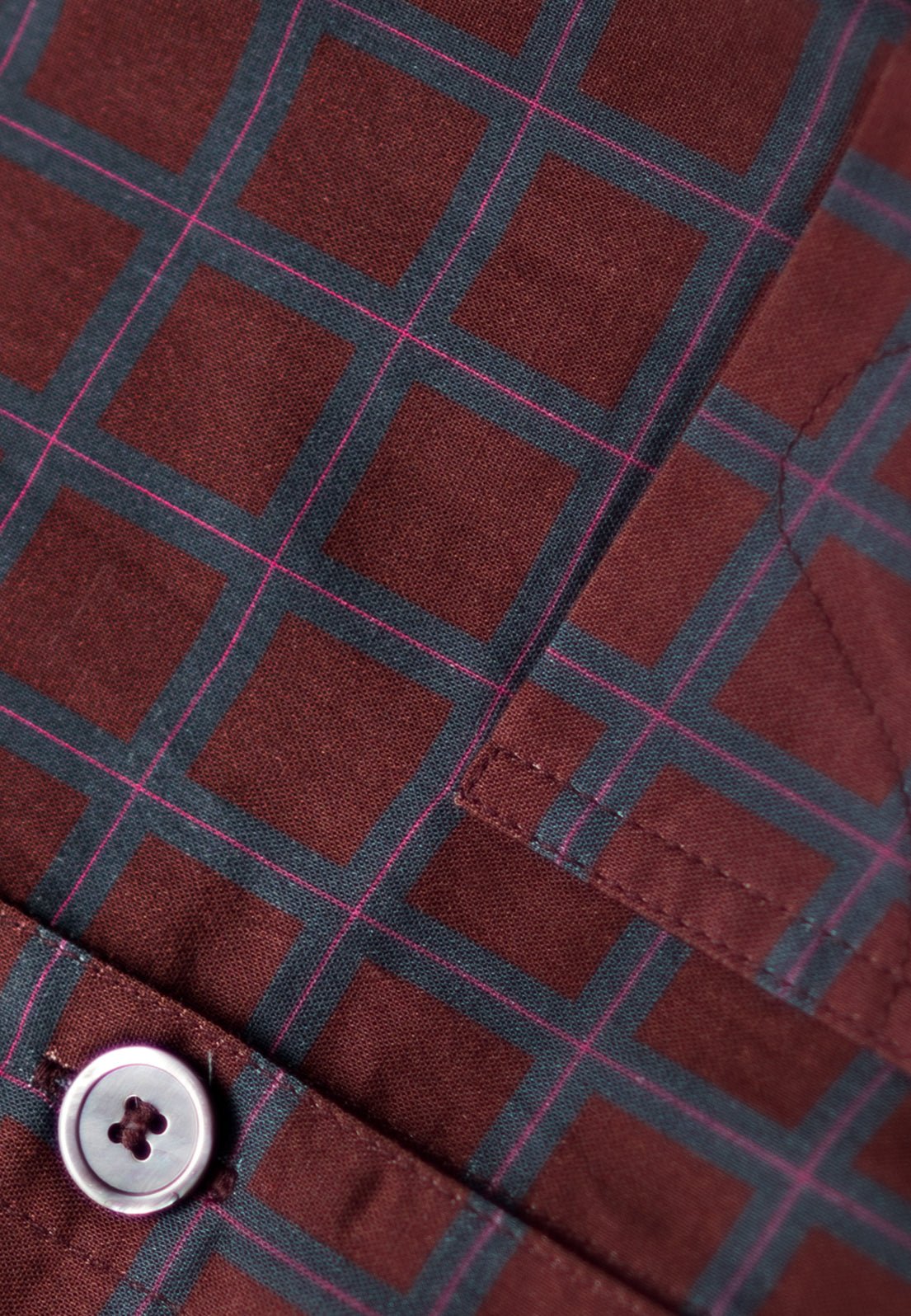 LAWRENCE BURGUNDY FLUID CHECK - Moeon