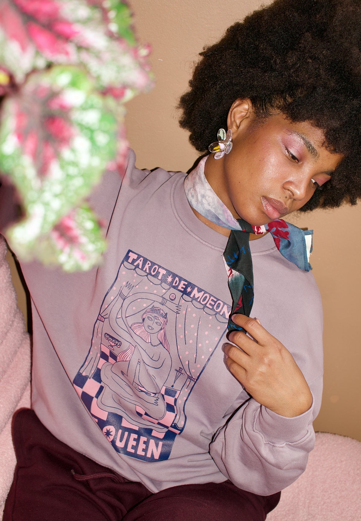 OVERSIZED CREW TAROT DE MOEON "THE QUEEN" - Moeon
