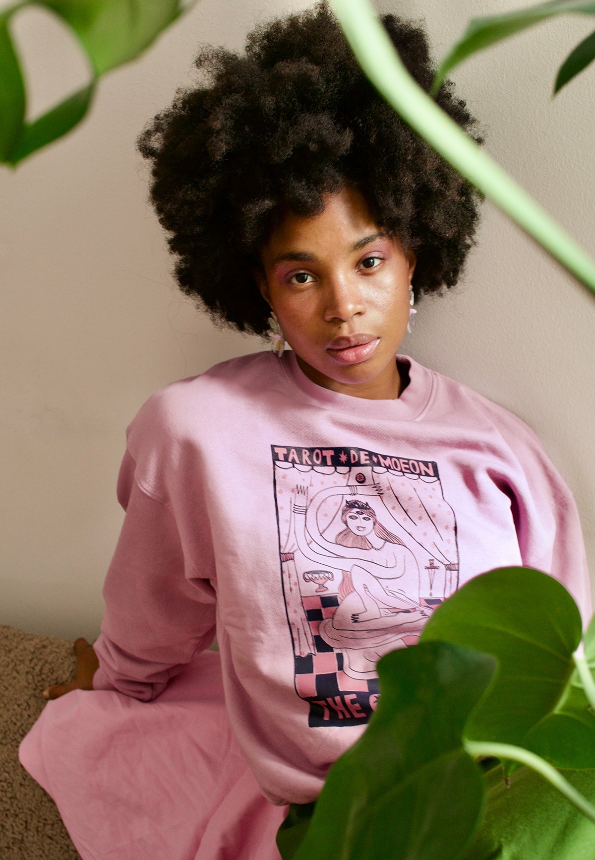OVERSIZED CREW TAROT DE MOEON "THE QUEEN" - Moeon