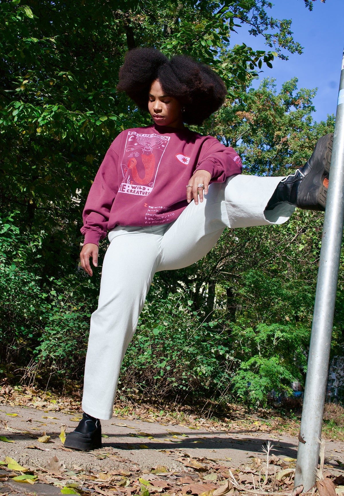 OVERSIZED CREW TAROT DE MOEON "THE WILD CREATURE" - Moeon