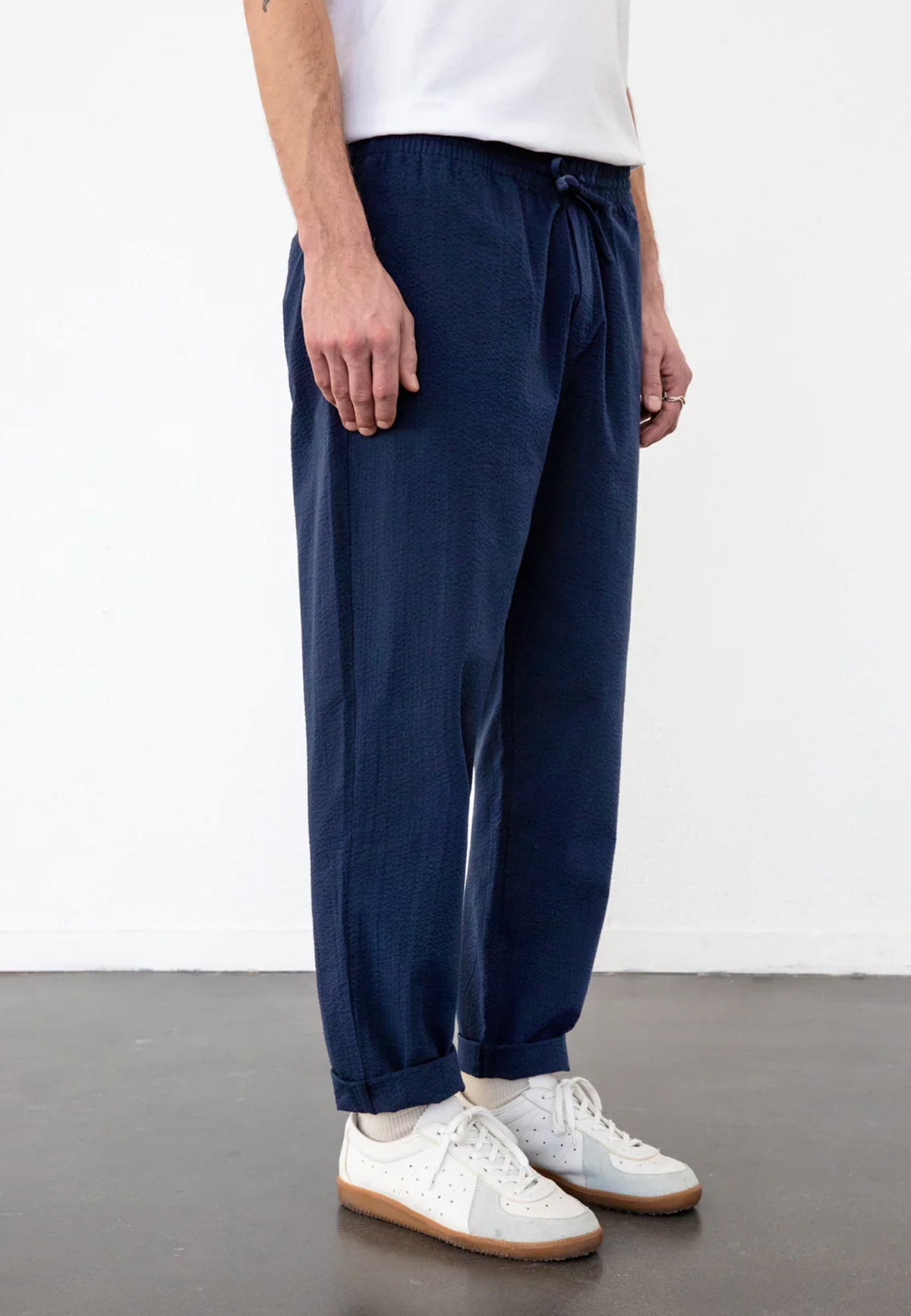 RELAXED PANTS DARK NAVY - Moeon