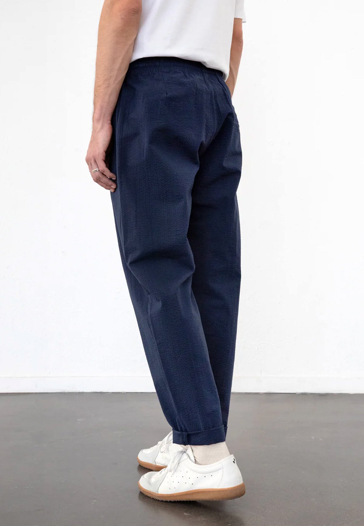 RELAXED PANTS DARK NAVY - Moeon