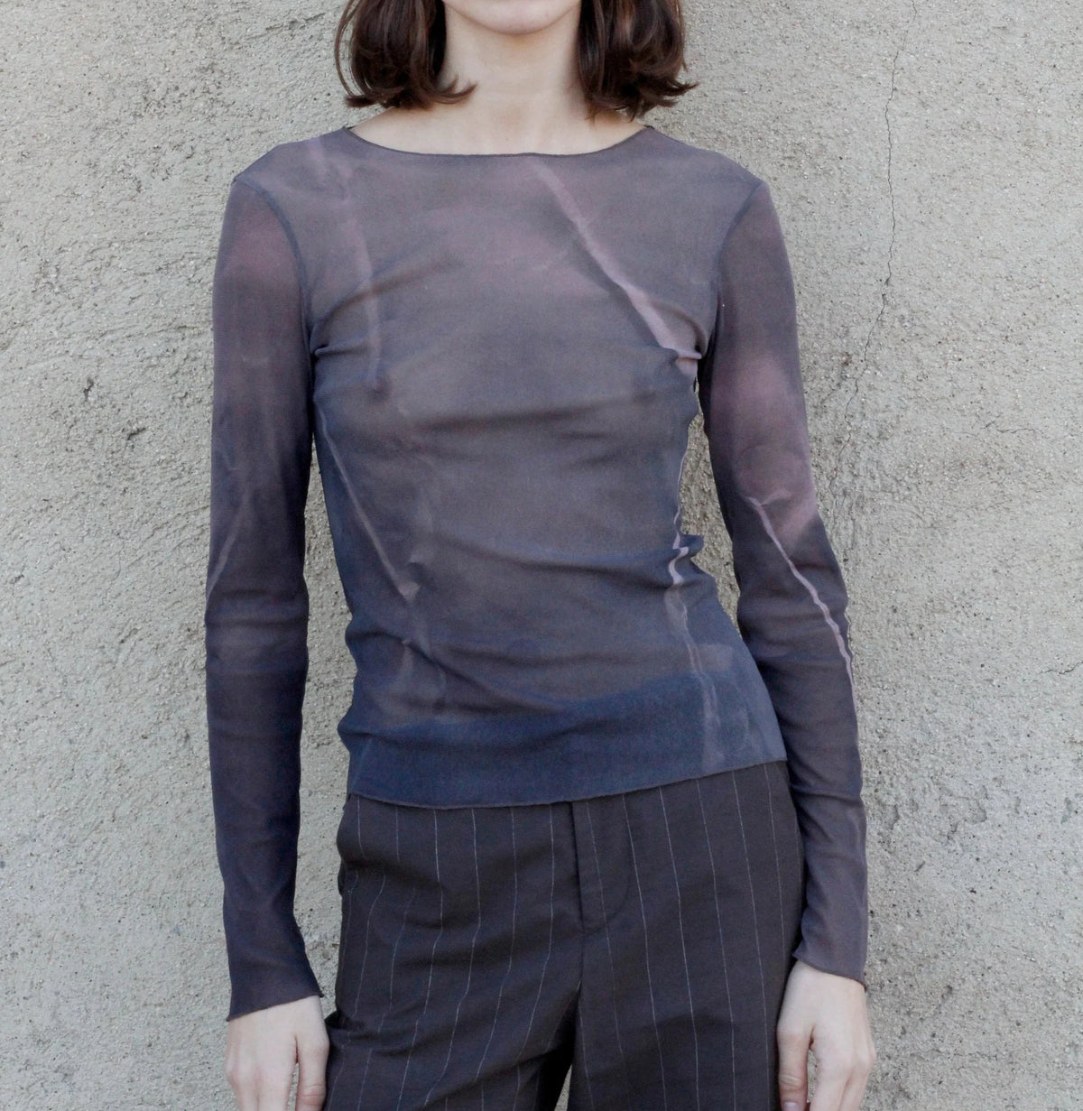 SEE-THROUGH PRINTED LONGSLEEVE