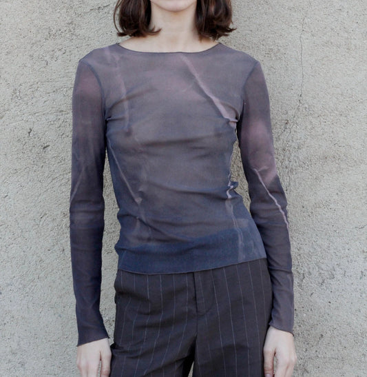 SEE-THROUGH PRINTED LONGSLEEVE