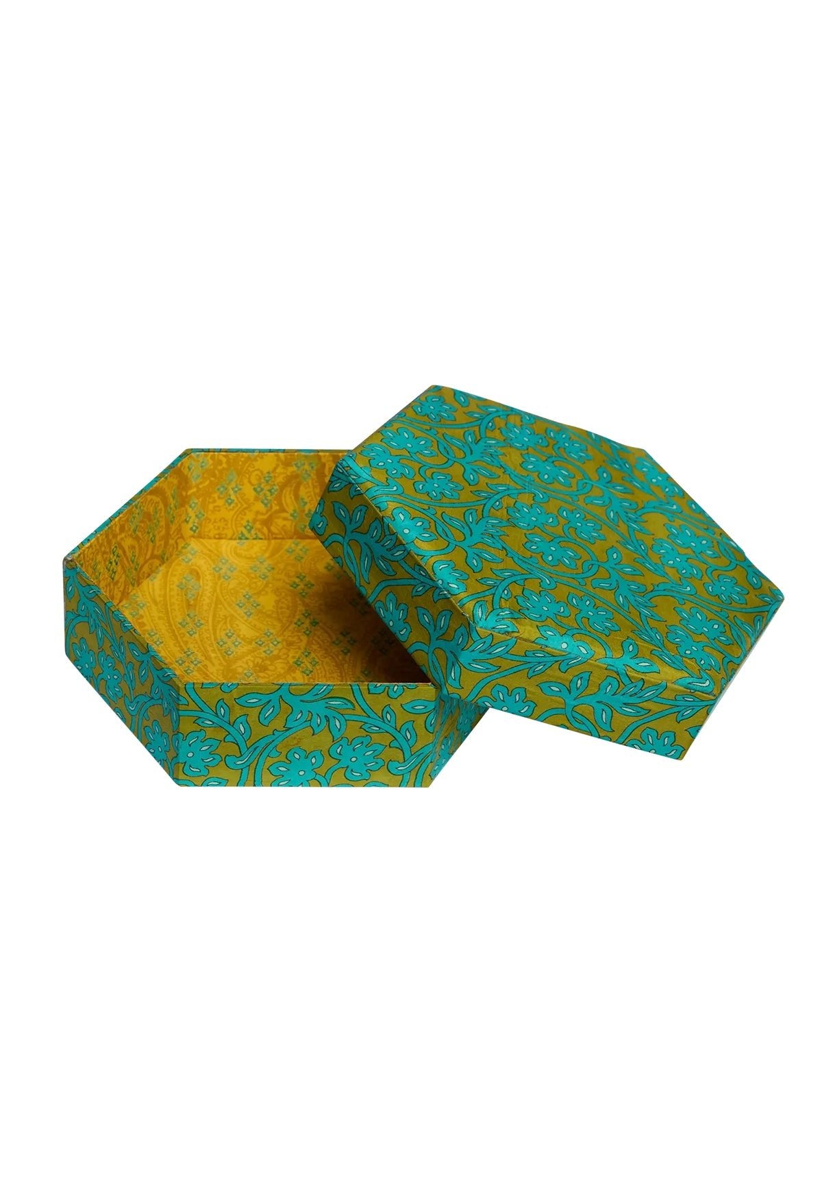 ALISON HEXAGON SILK BOX - Moeon