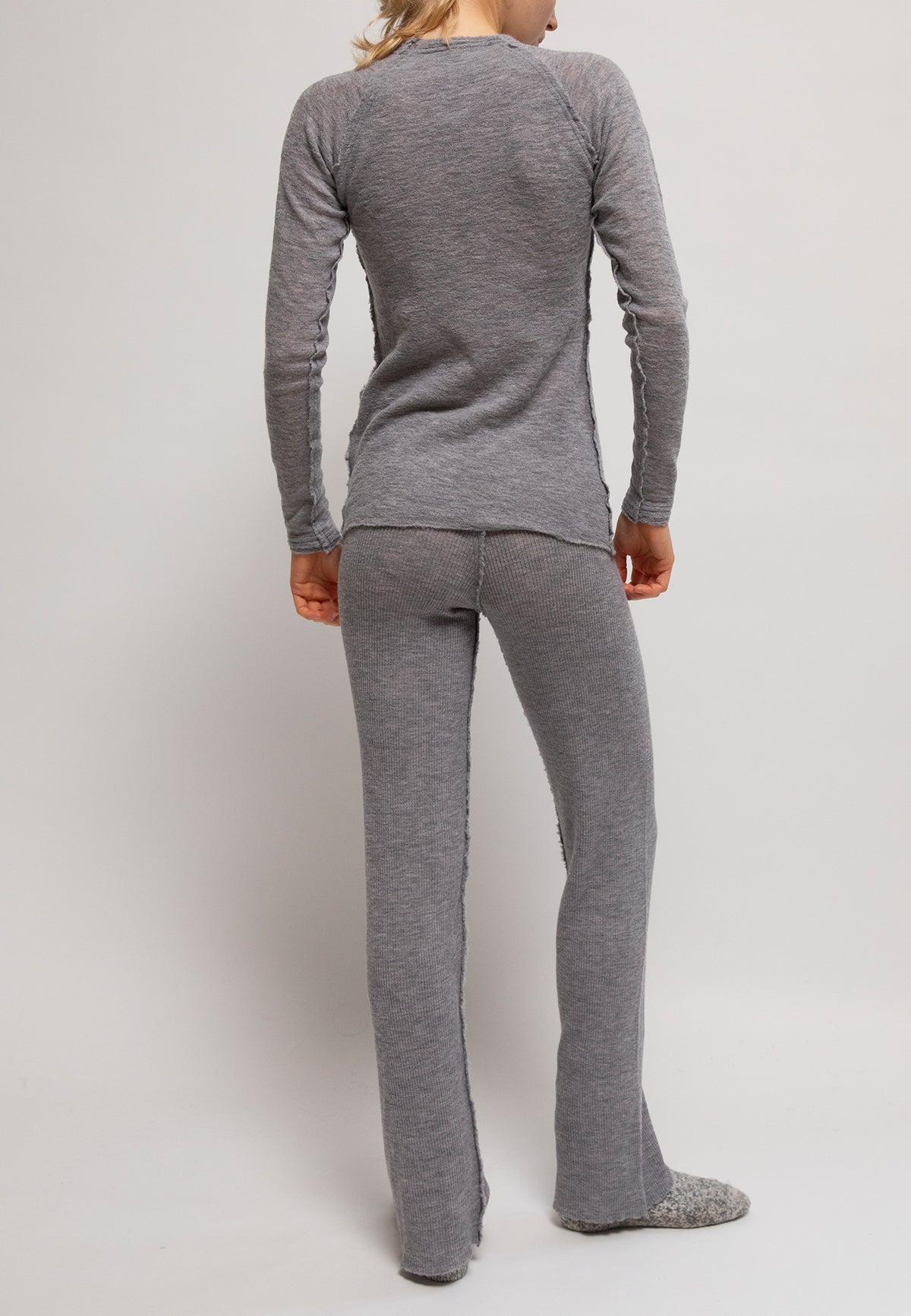 BARBA KNIT LONGSLEEVE LIGHT GREY - Moeon