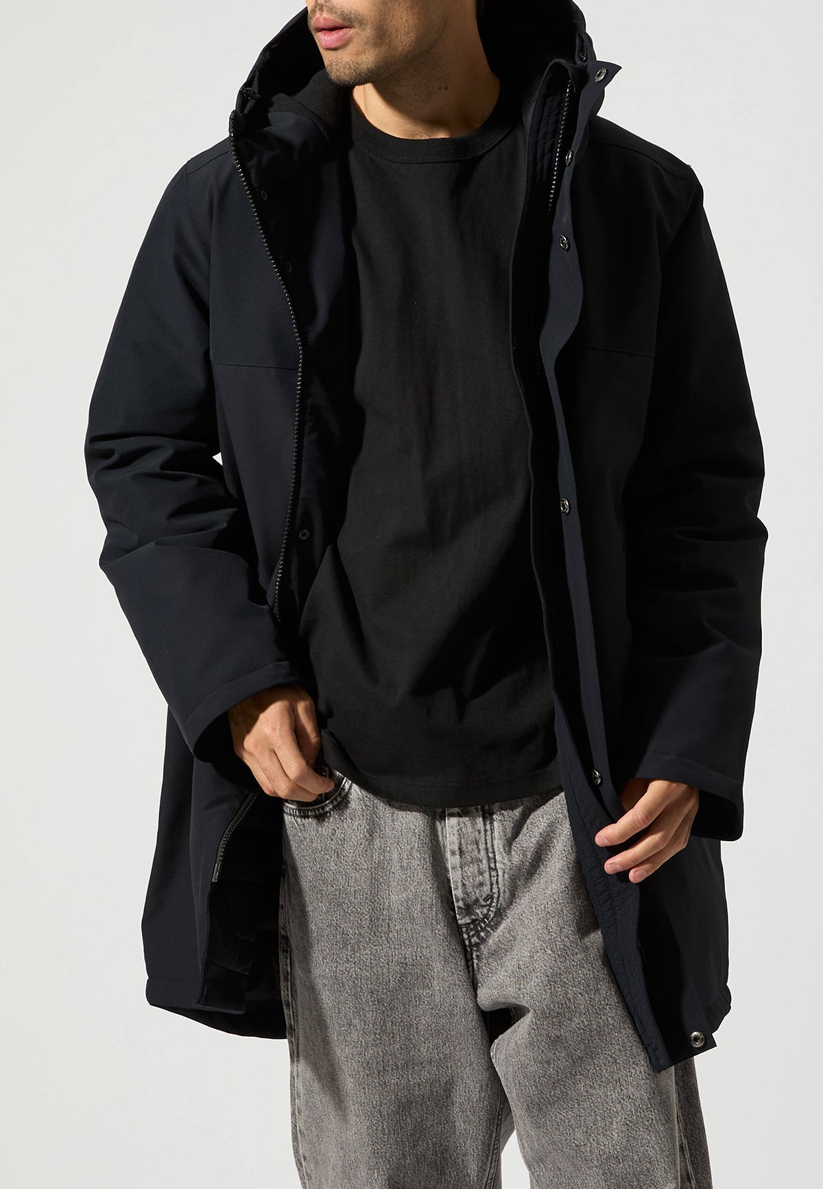 BRYSON PARKA CARBON NAVY - Moeon