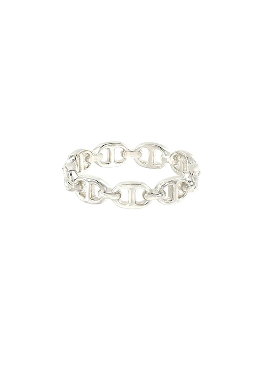 CHUNKY CHAIN RING SILVER - Moeon