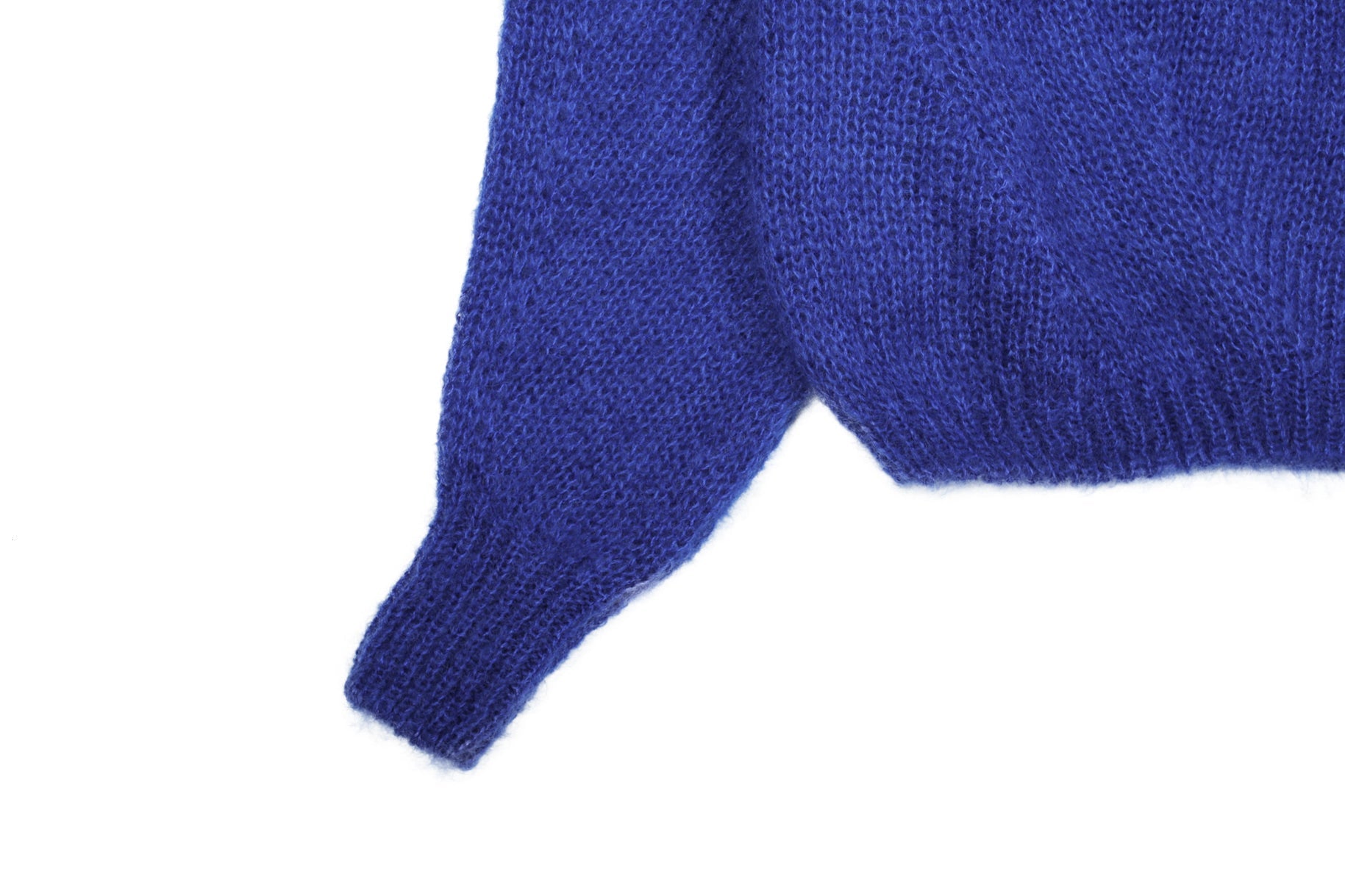 CHUNKY SILK MOHAIR SWEATER BLUE - Moeon