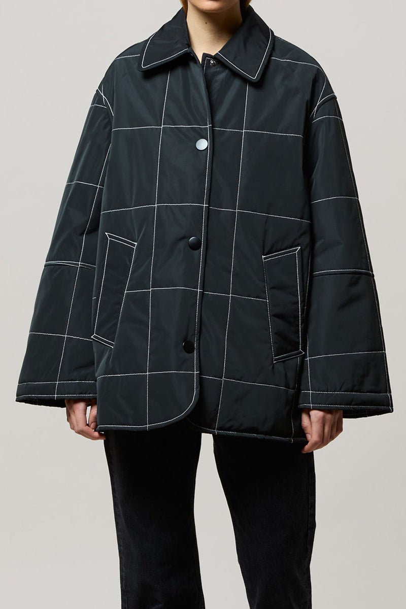 EDIE PADDED BLACK JACKET - Moeon