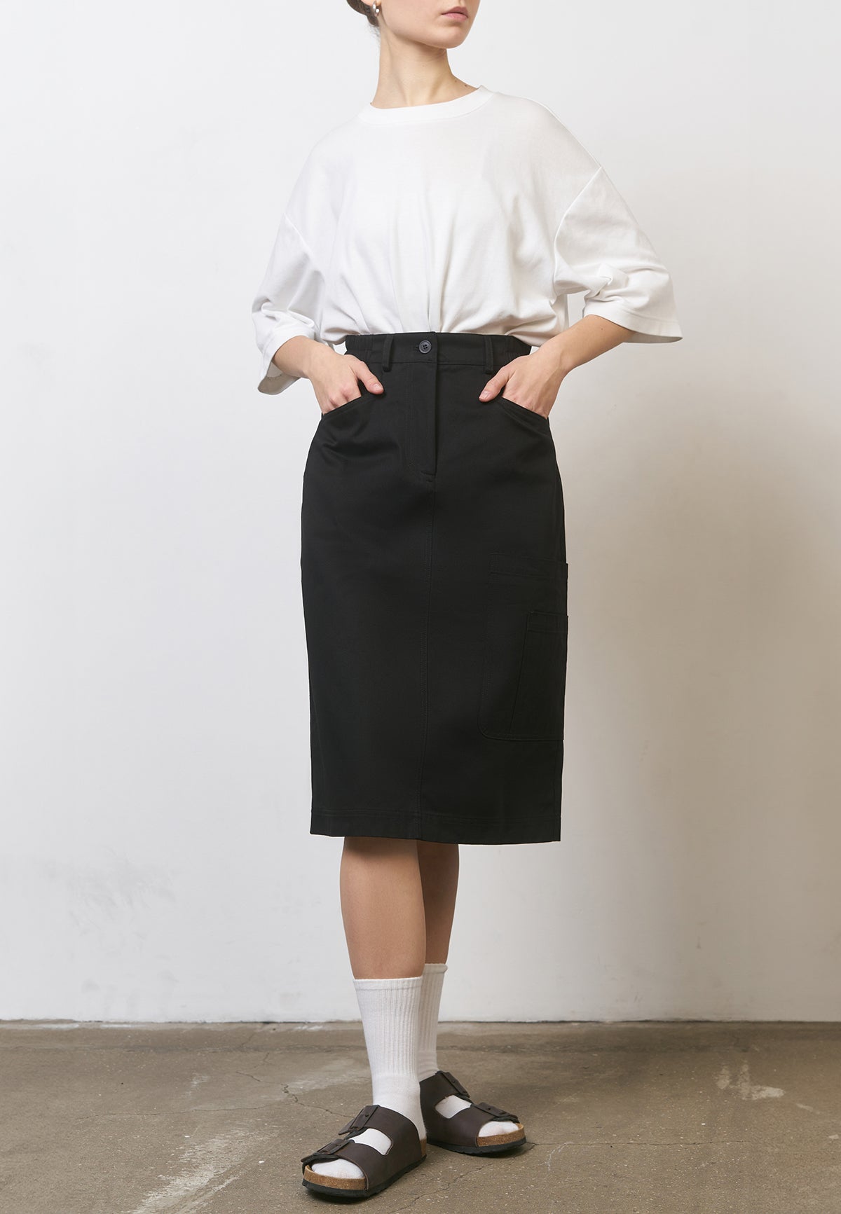 FUNCTIONAL MIDI SKIRT - Moeon