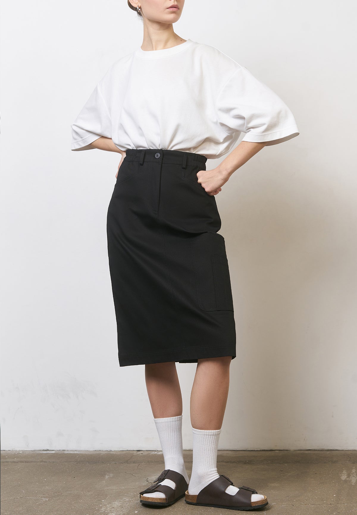 FUNCTIONAL MIDI SKIRT - Moeon