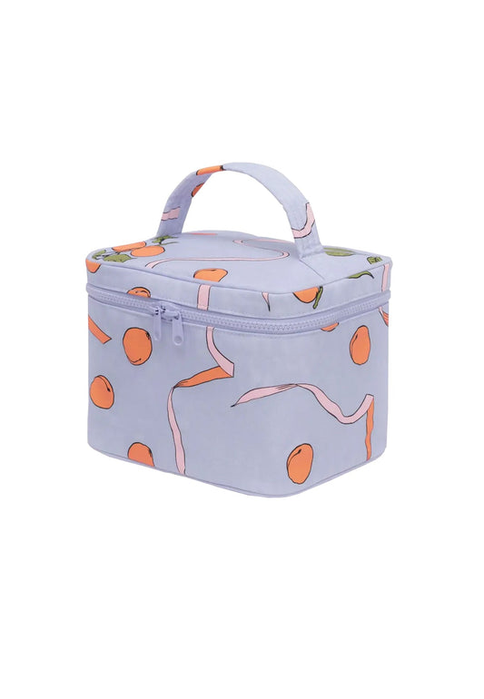 LARGE COSMETIC CASE APRICOTS & RIBBONS - Moeon