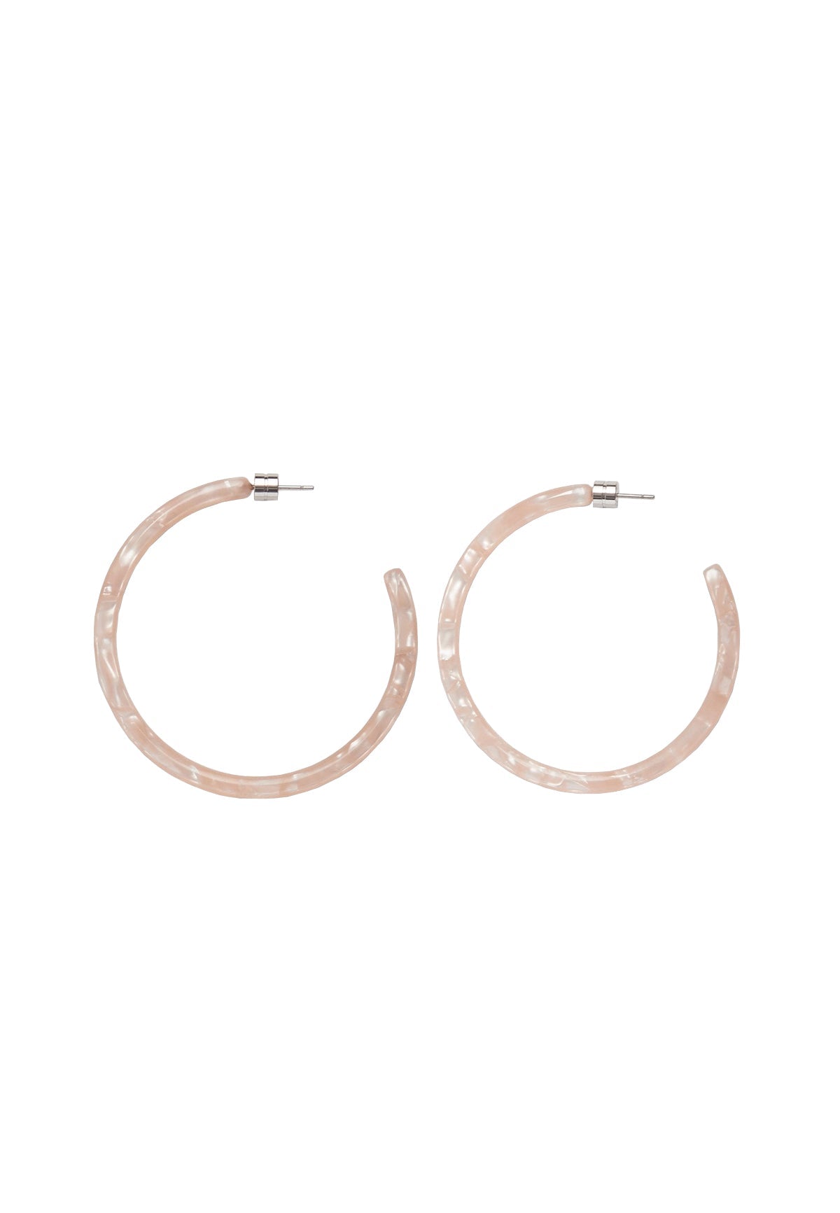 LARGE HOOPS PEACH SHELL - Moeon