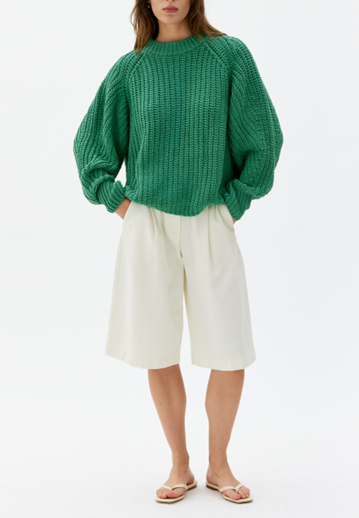 LARK CHUNKY ORGANIC COTTON SWEATER - Moeon