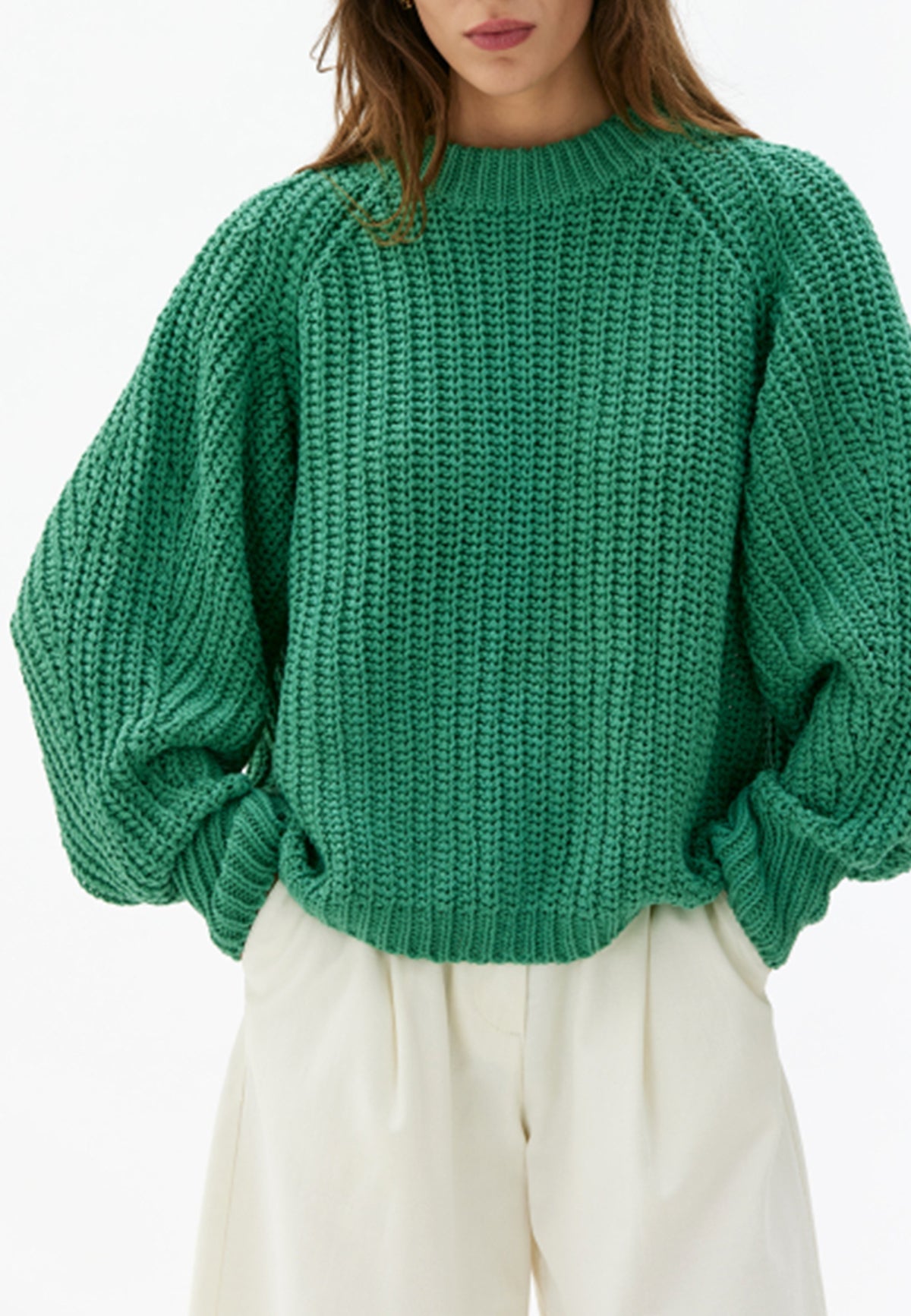 LARK CHUNKY ORGANIC COTTON SWEATER - Moeon