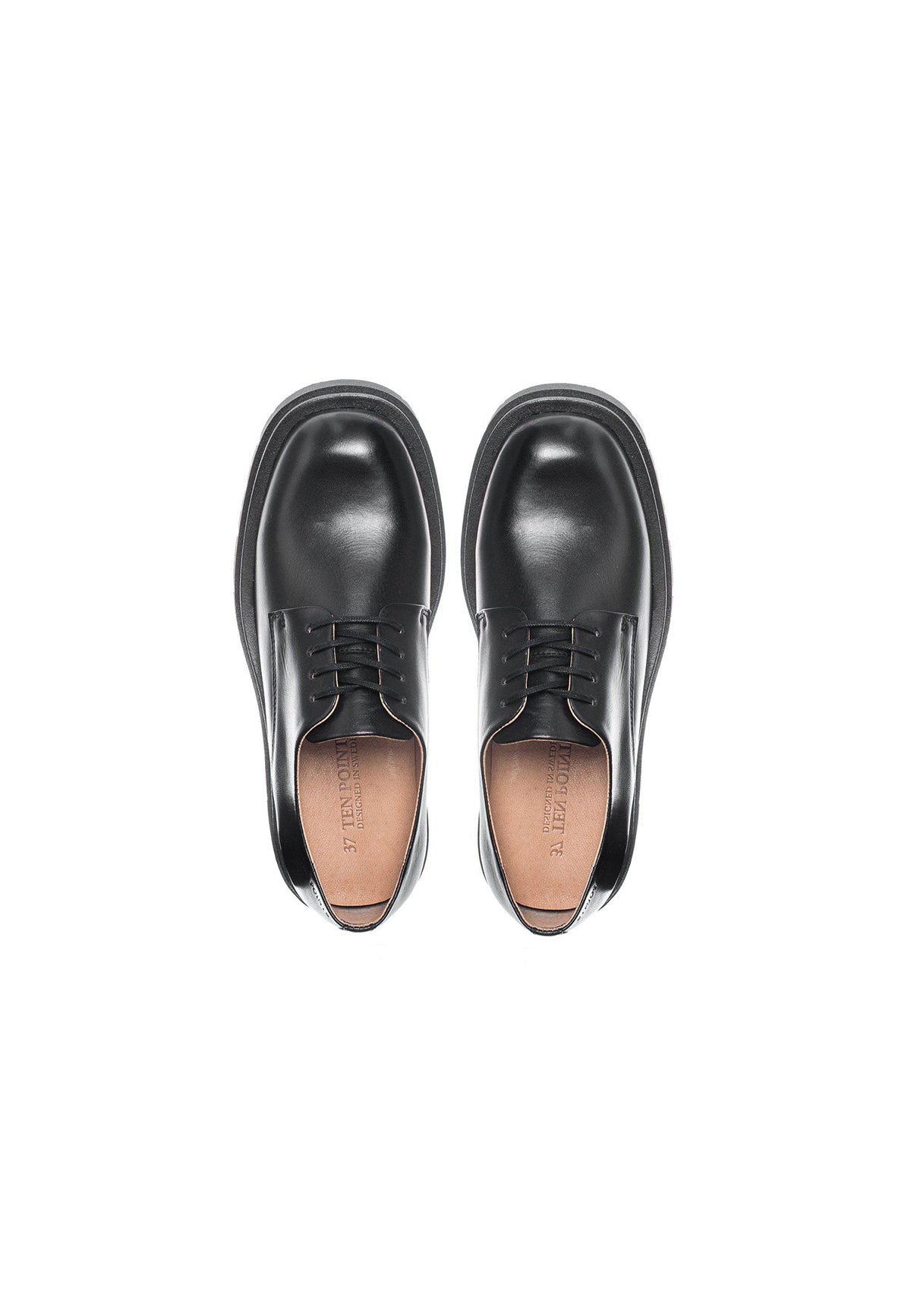 MARGARET LACED SHOES BLACK - Moeon