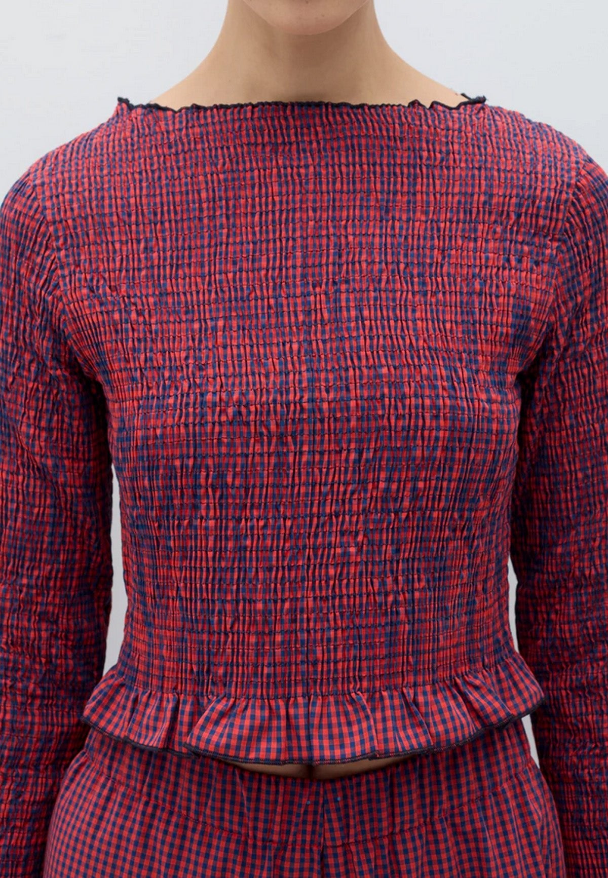 OLGA TOP CHECKERED - Moeon