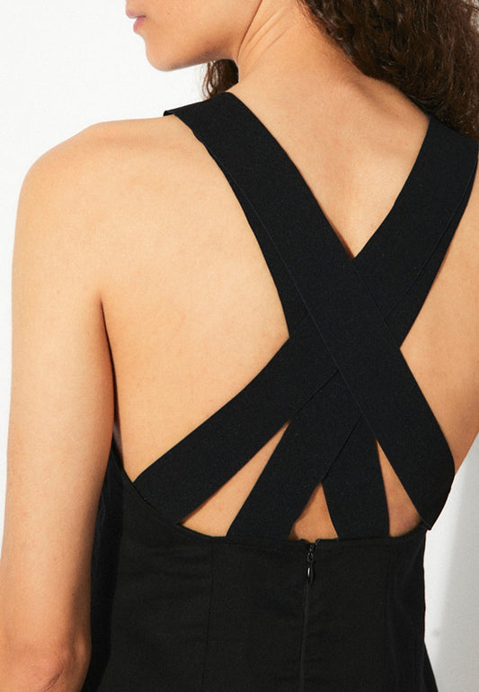 OYSTER DRESS BLACK - Moeon
