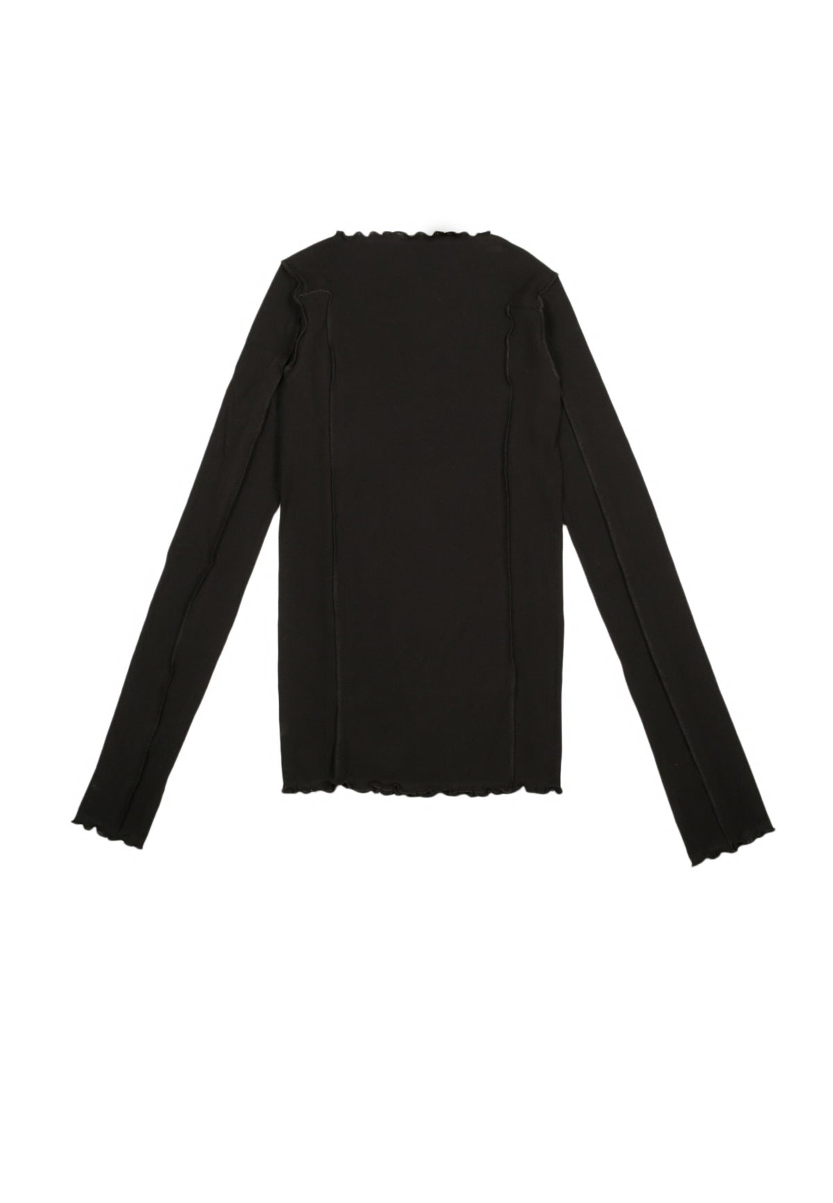 PAMA LONG SLEEVE COTTON RIB BLACK - Moeon