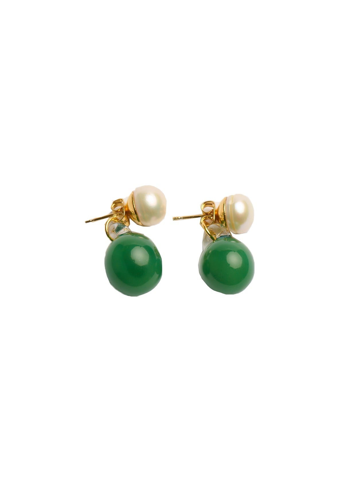 PEARL & BALL EARRINGS - Moeon