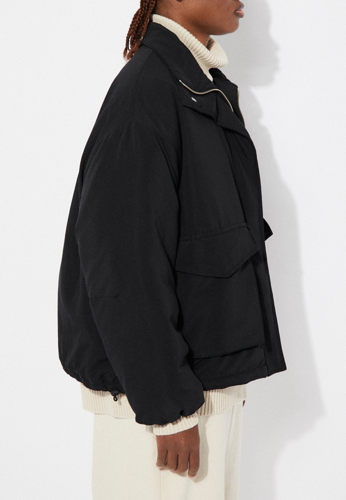 PICEA PUFFY JACKET BLACK - Moeon