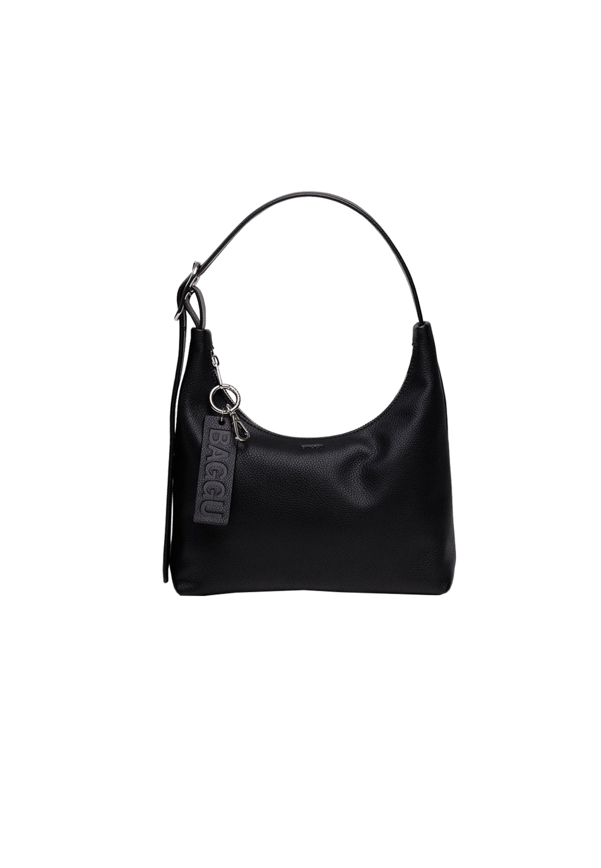 RECYCLED LEATHER MINI SHOULDER BAG BLACK - Moeon