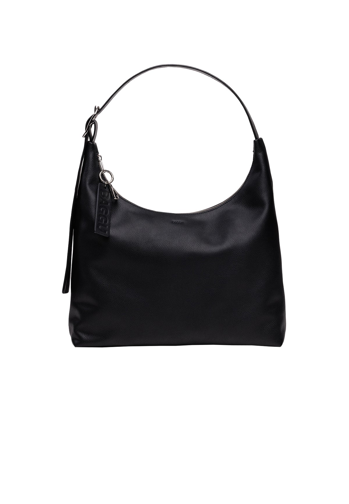 RECYCLED LEATHER SHOULDER BAG BLACK - Moeon