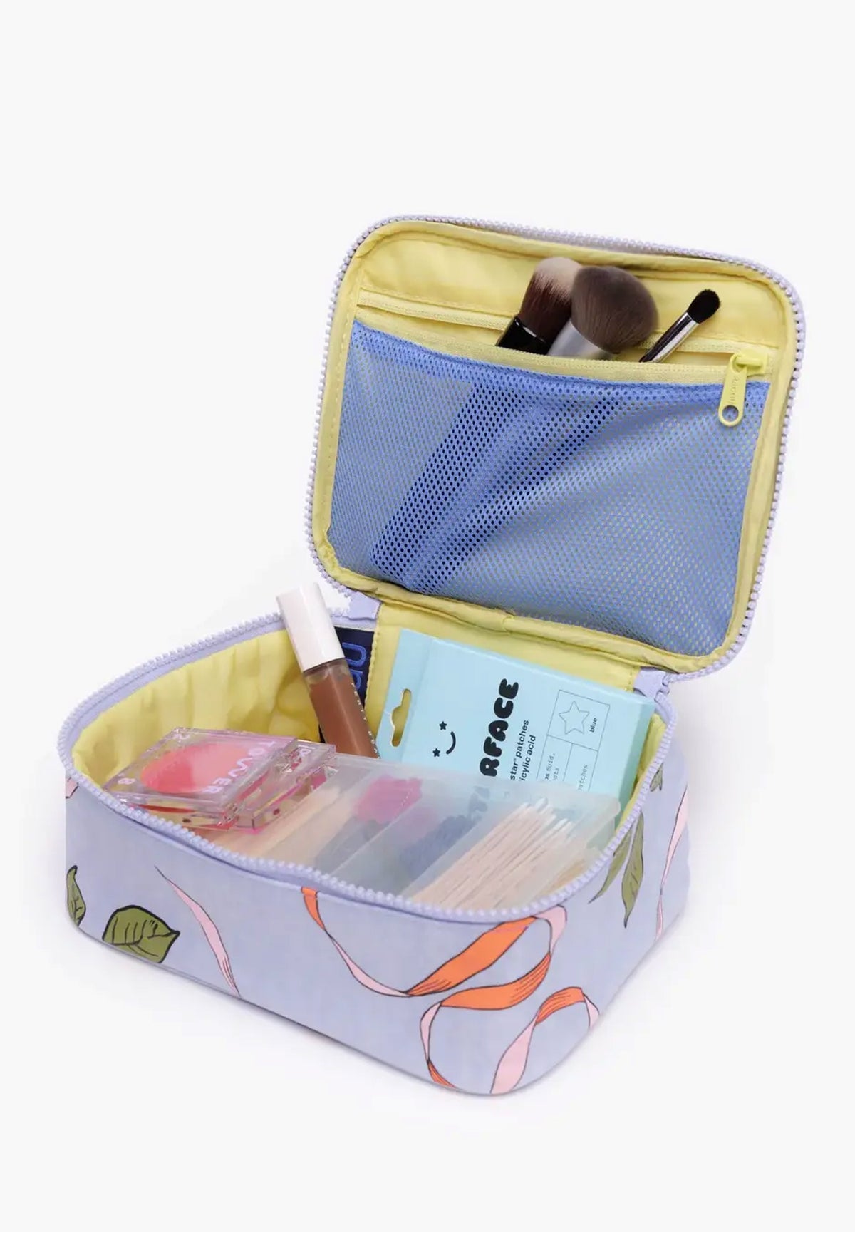 SMALL COSMETIC CASE APRICOTS & RIBBONS - Moeon