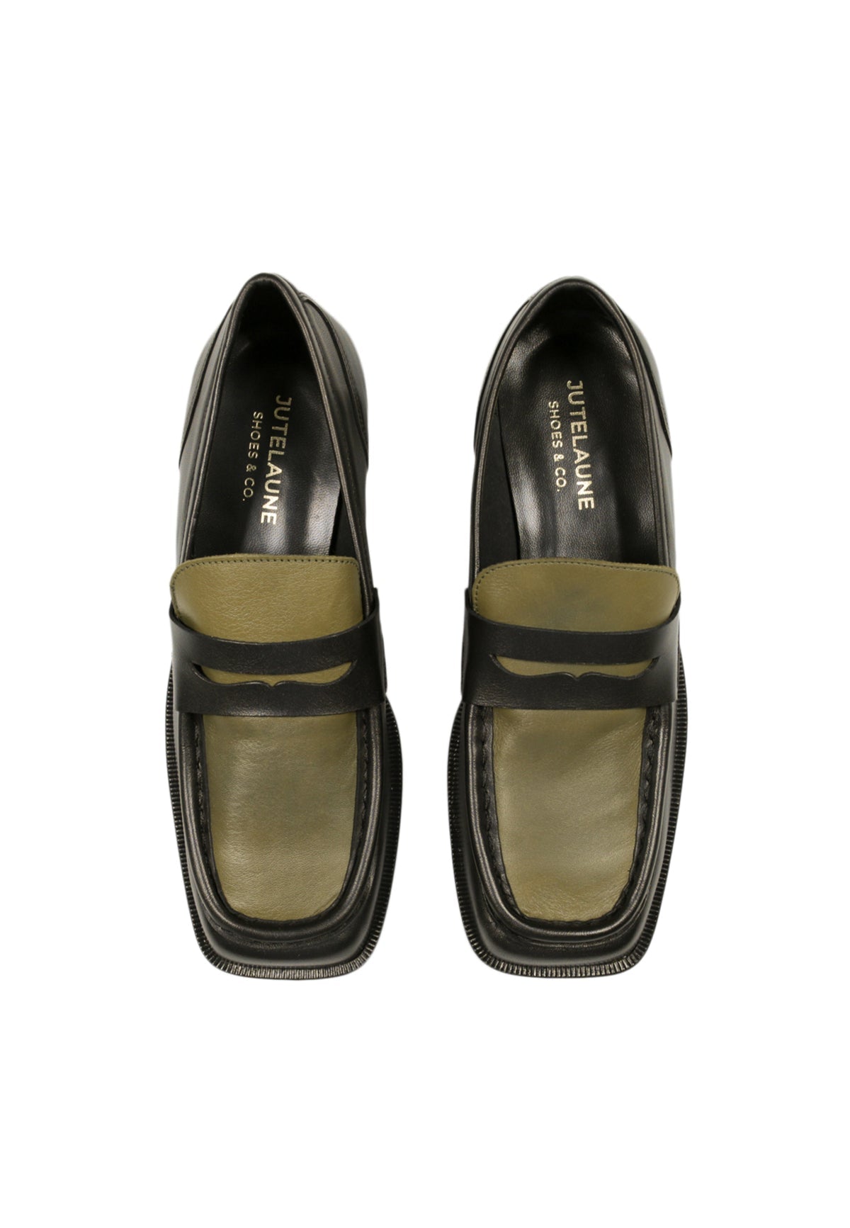 SPANISH MOCCASSINS BLACK GREEN - Moeon