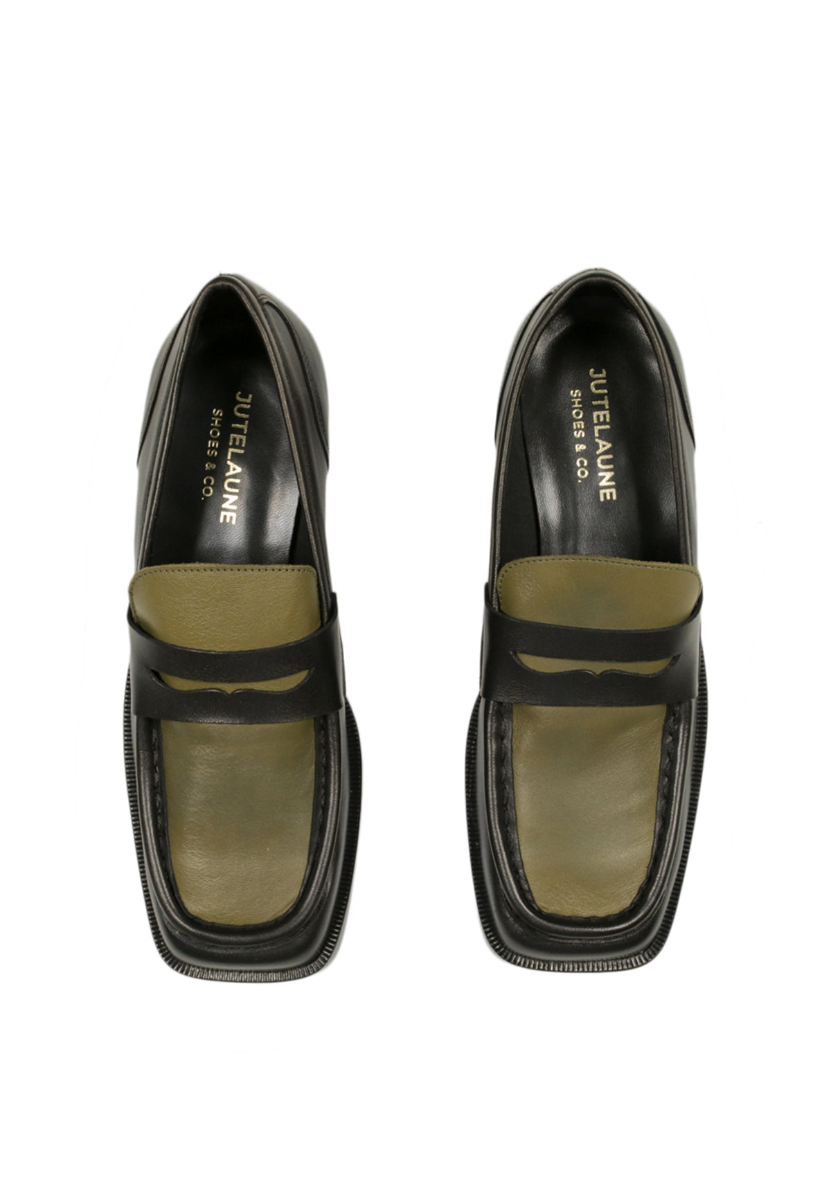 SPANISH MOCCASSINS BLACK GREEN - Moeon