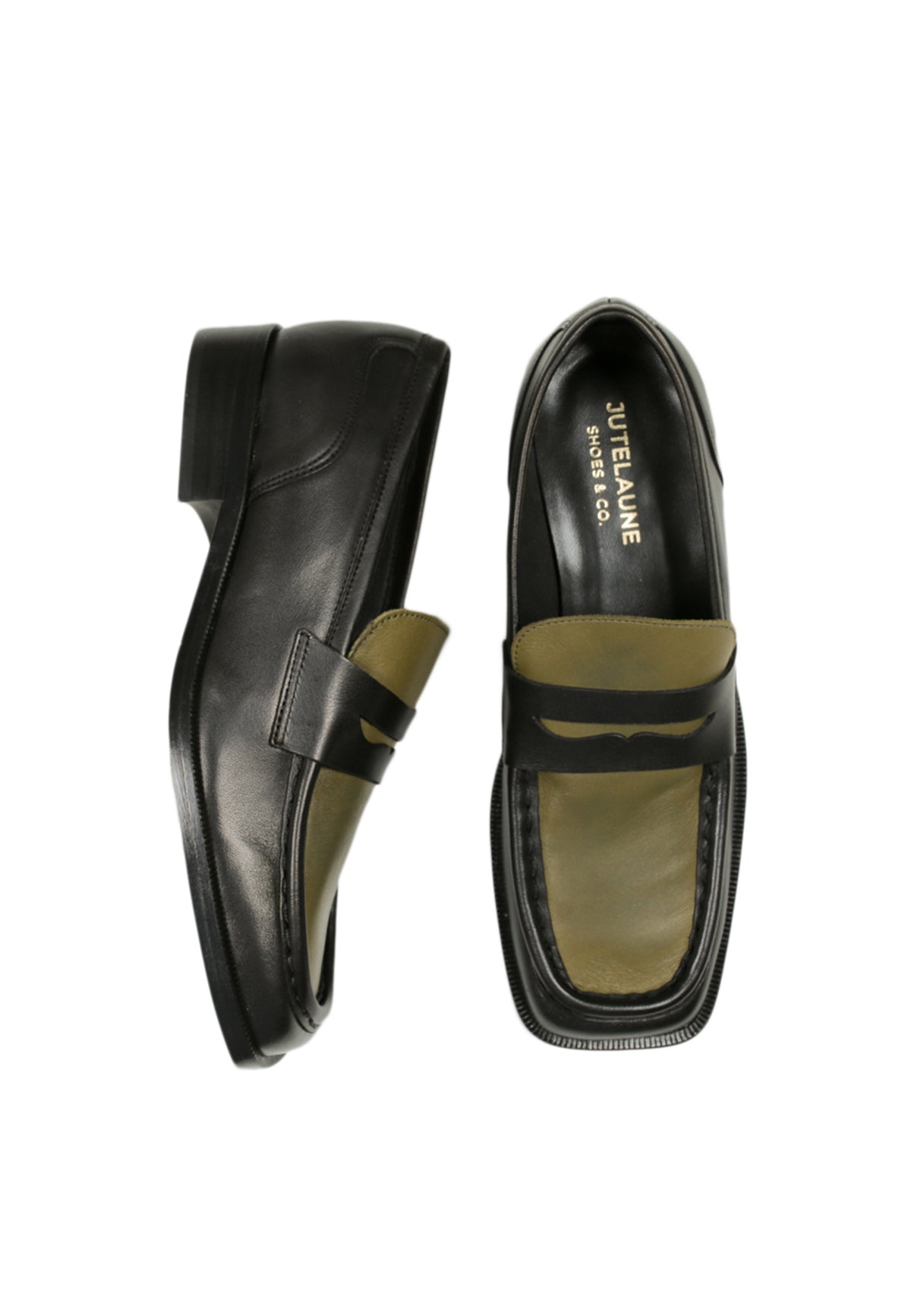 SPANISH MOCCASSINS BLACK GREEN - Moeon