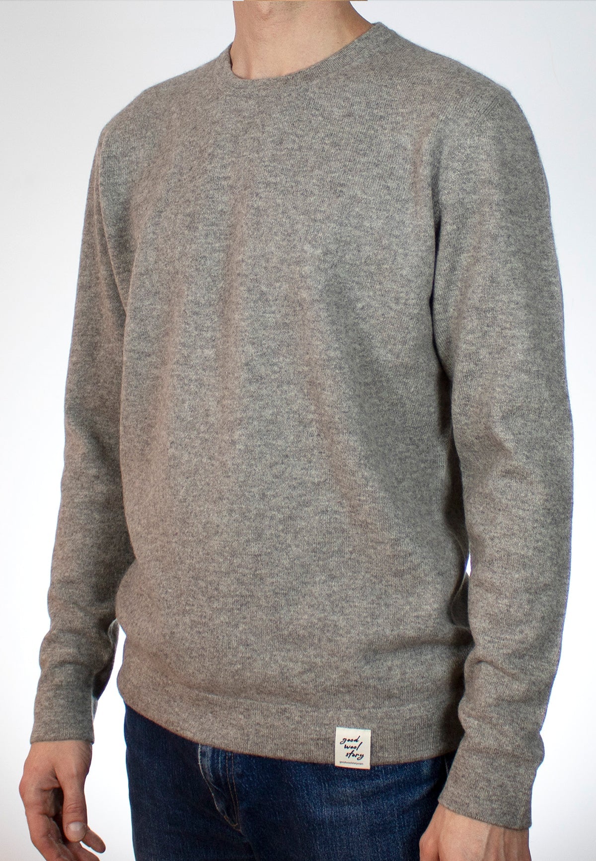 STAPLE YAK WOOL PULLOVER WARM GREY - Moeon