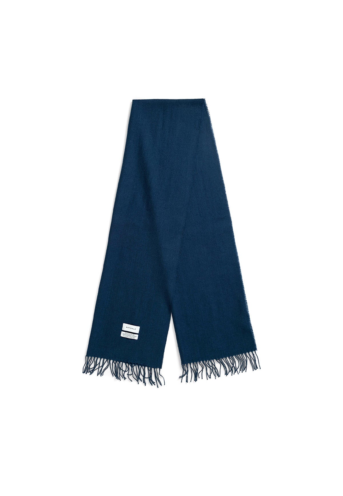 WOVEN MERINO WOOL SCARF INDIGO BLUE - Moeon