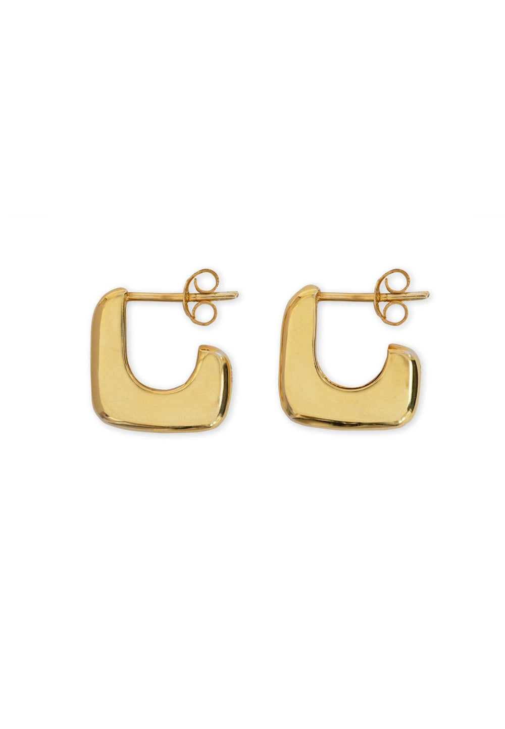 CHUNKY SQUARE HOOPS GOLD - Moeon