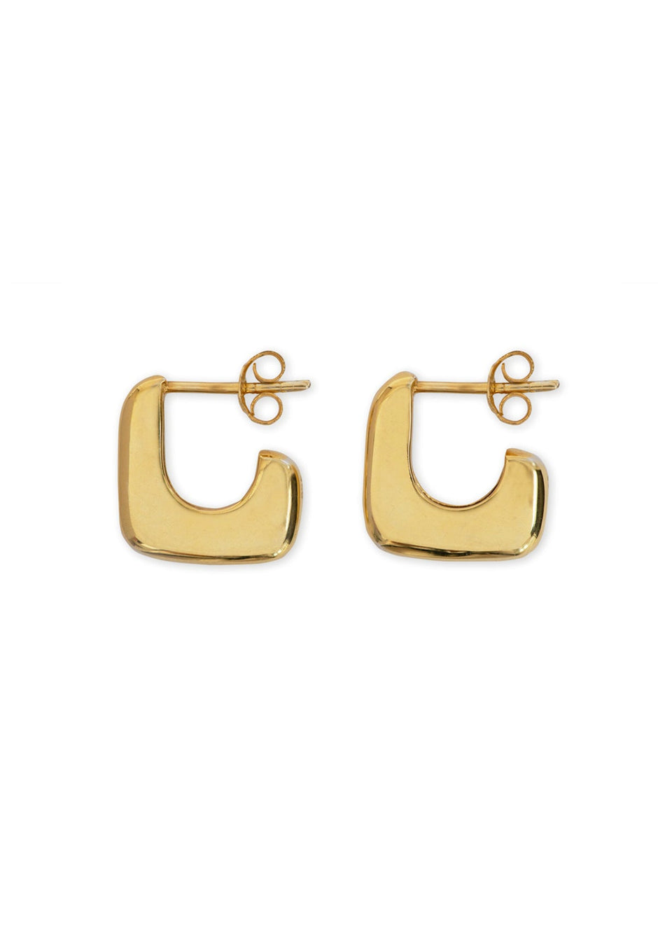 CHUNKY SQUARE HOOPS GOLD