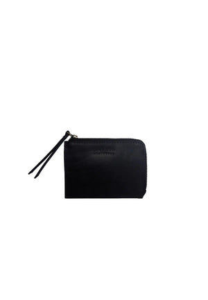 COIN PURSE BLACK CLASSIC LEATHER - Moeon