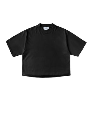 CROPPED RIGHTS T-SHIRT BLACK - Moeon