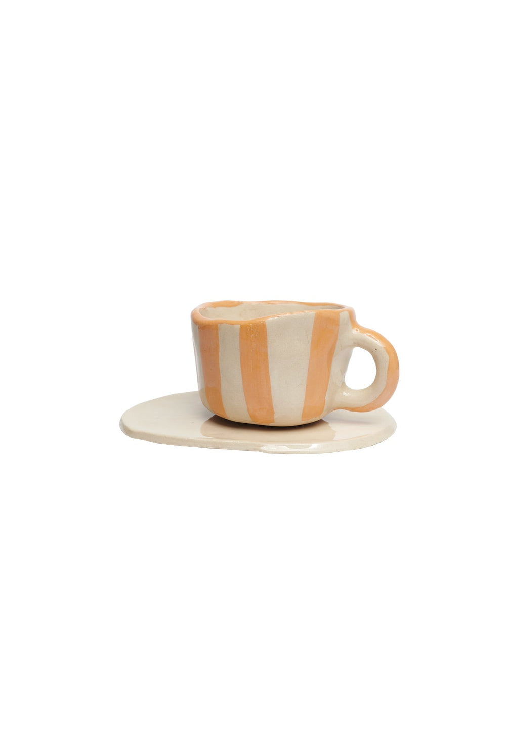 CUP AND PLATE ORANGE - Moeon