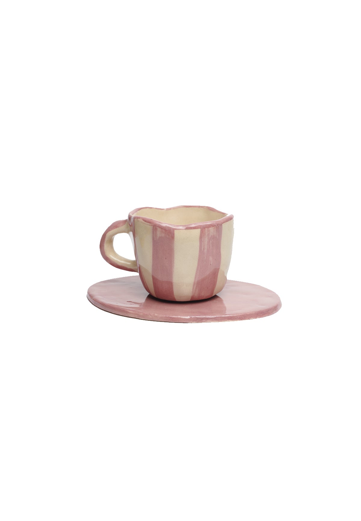 CUP AND PLATE PINK