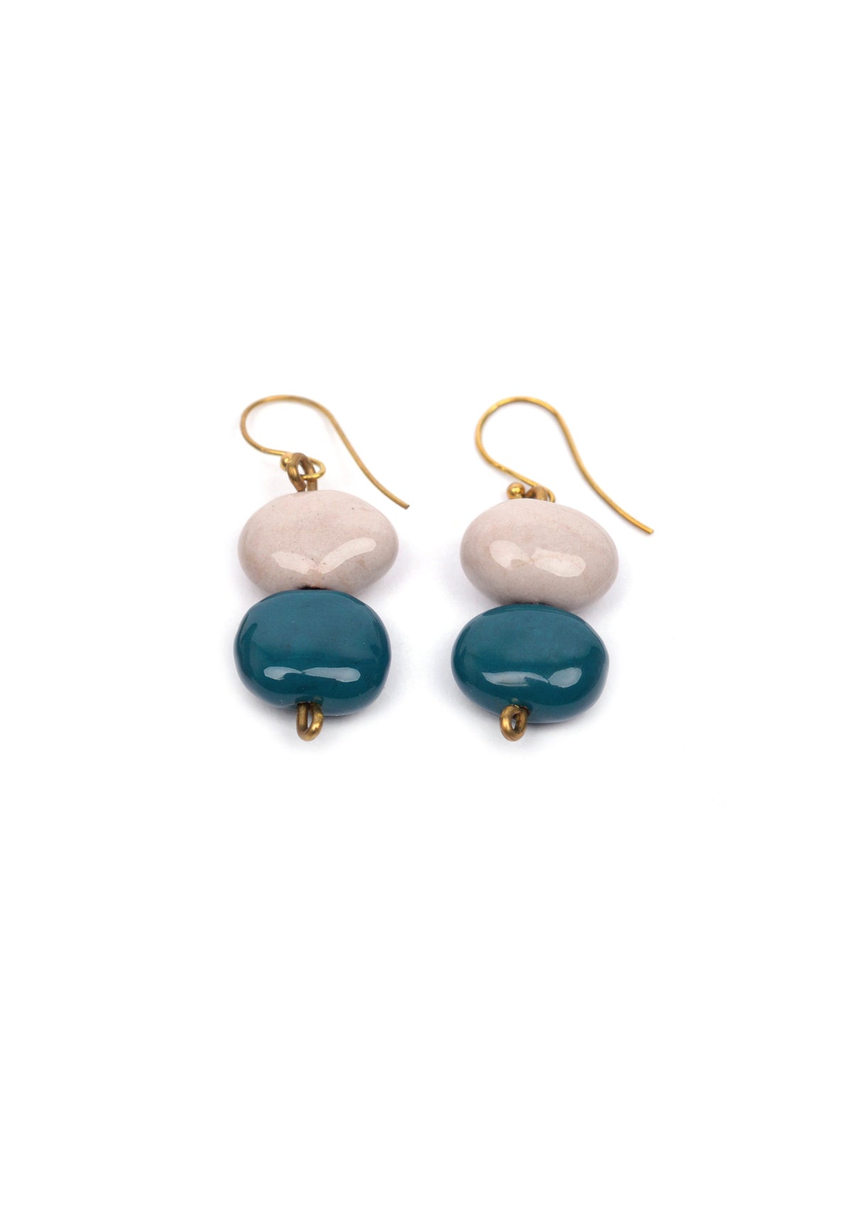 EARRINGS WITH CERAMIC BEADS