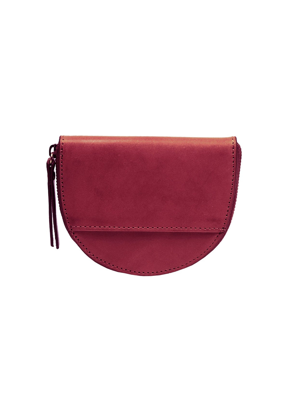 LAURA'S COIN PURSE RUBY LEATHER - Moeon