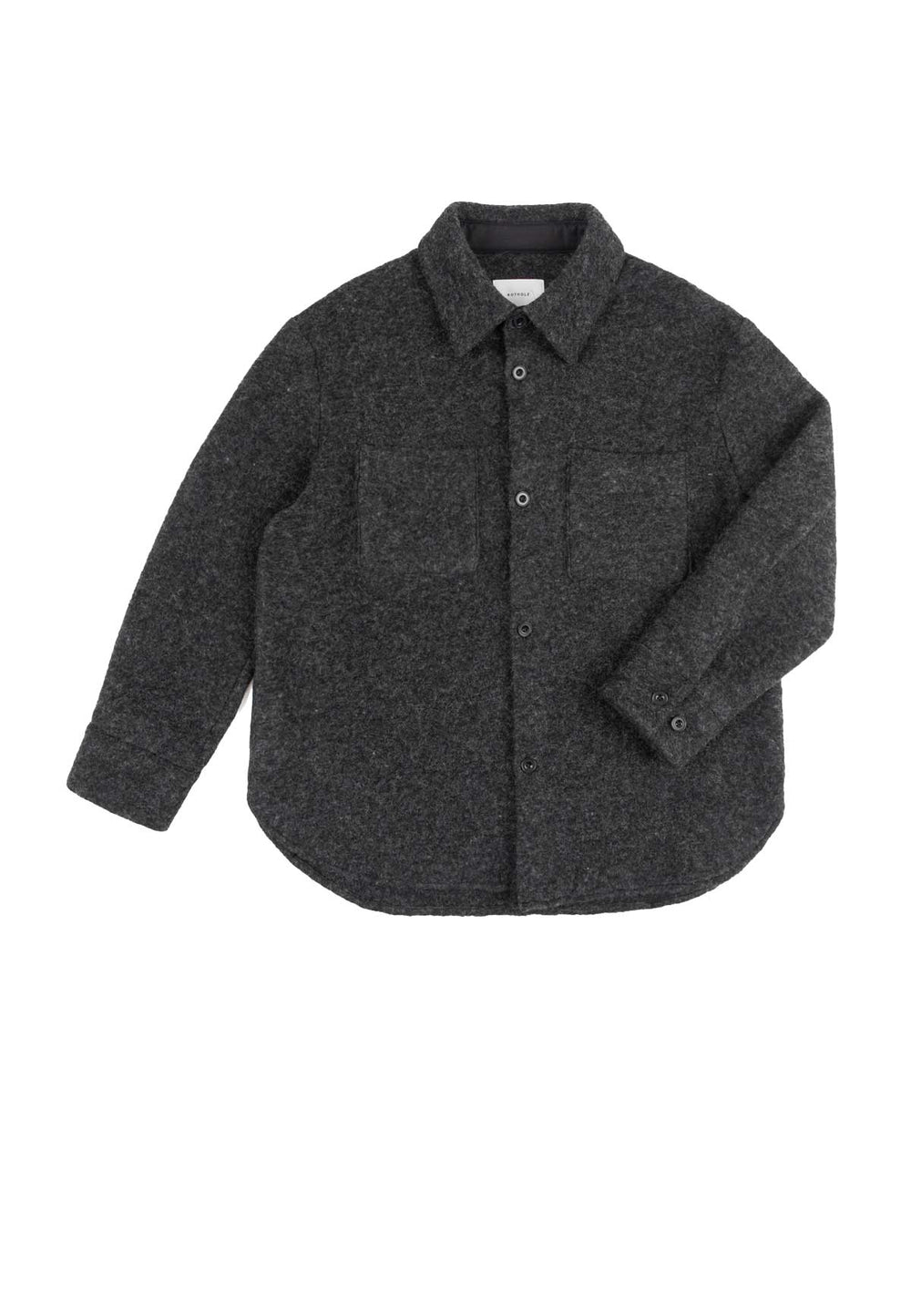 Product photo of a relaxed overshirt in anthracite.