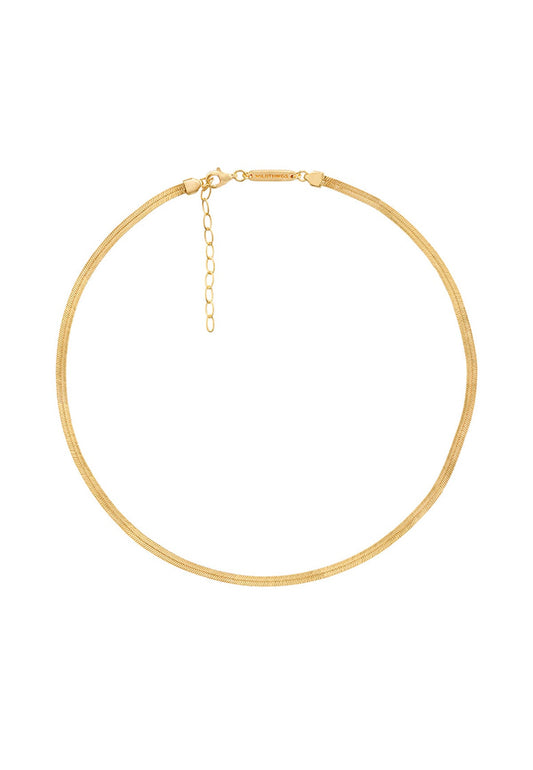 SNAKE CHAIN NECKLACE GOLD - Moeon